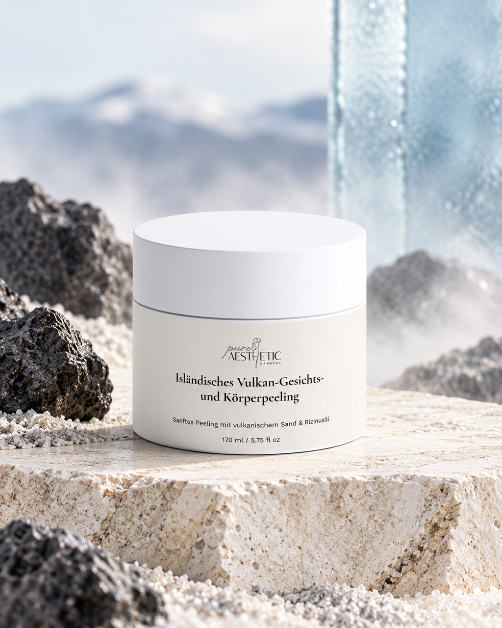Pure Skin Care Isländisches Vulkanpeeling mit Basaltsteinen