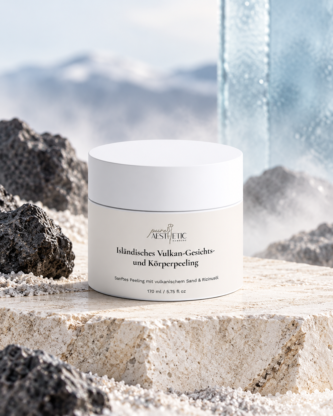 Pure Skin Care Isländisches Vulkanpeeling mit Basaltsteinen